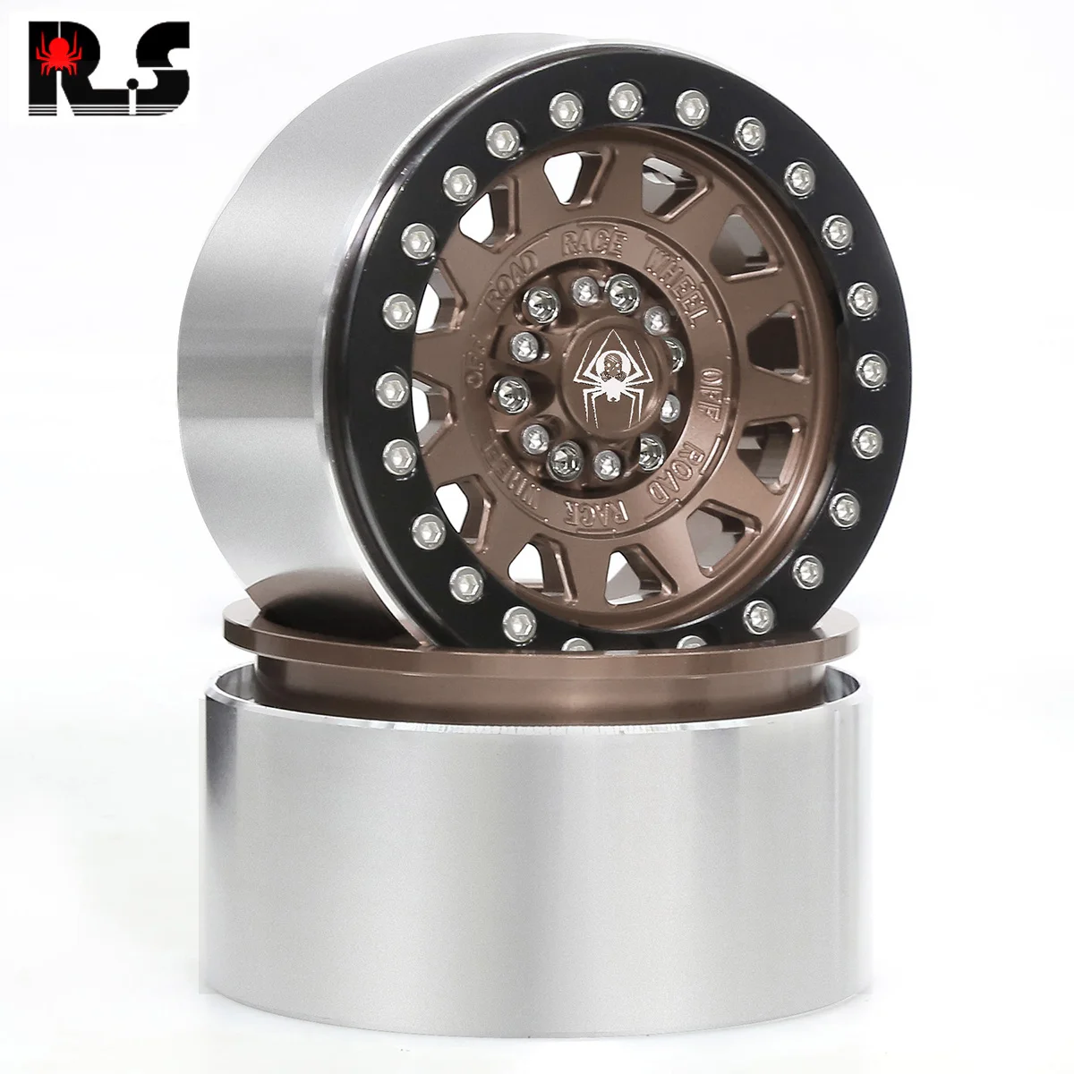Climbing car 2.2-inch aluminum alloy wheels RS Red Spider 1/10AXIAL Ghost Easy Control Huangbo wheels R410