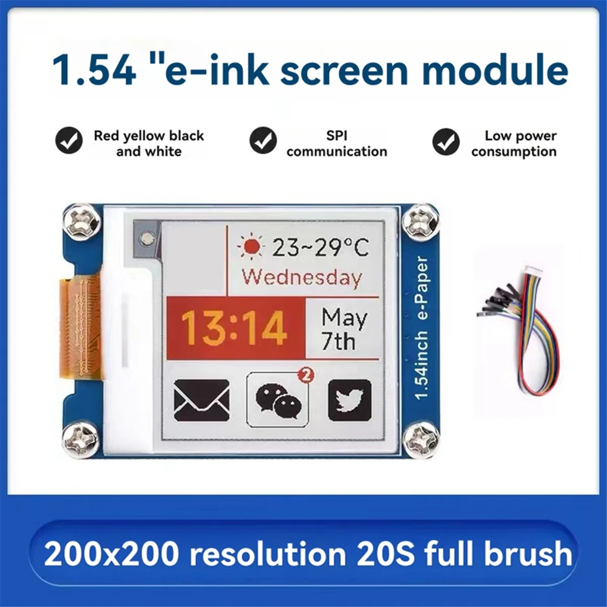NEW For 1.54inch E-Paper Screen E-Ink Display Module SPI Interface 200X200 Pixels for Nano/for