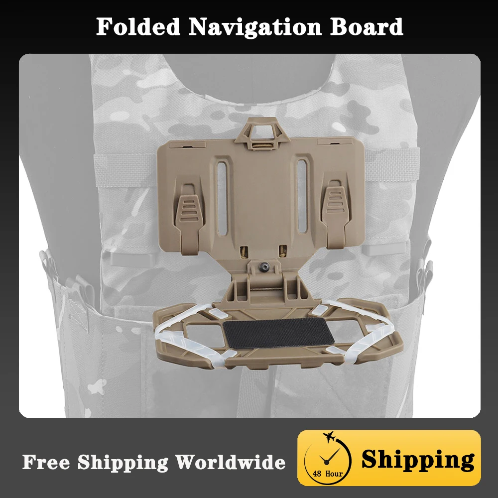 Lightweight Foldable Phone Board Smart Device Navigation Panel MOLLE Mount Hunting Tactical Vest Chest Panel Mobile Phone Holder