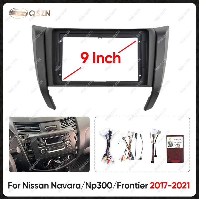 Car Radio Fascia Multimedia Player Head Unit Frame Kit Stereo Dash Panel Cover Holder For NISSAN NAVARA/NP300/FRONTIER 2017-2021