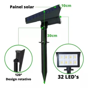 Espeto de decoração de jardim com lâmpada solar 30w Luminárias de luz amarela Luminárias solares 6 principais vendas espeto luz solar - №3