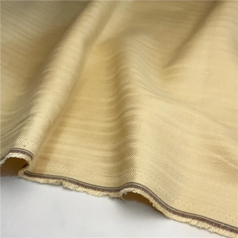 Custom-Tailored Pure Linen Fabric Malt Herringbone Skin-Friendly Summer Blazer Material Breathable Business Attire & Formal Wear