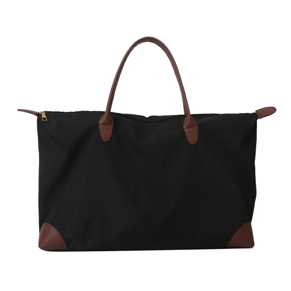 

Solid Color Oxford Tote Bag Waterproof Large Capacity Nylon Shoulder Bag Leather Handbag Dumpling Bag Simple Underarm Bag