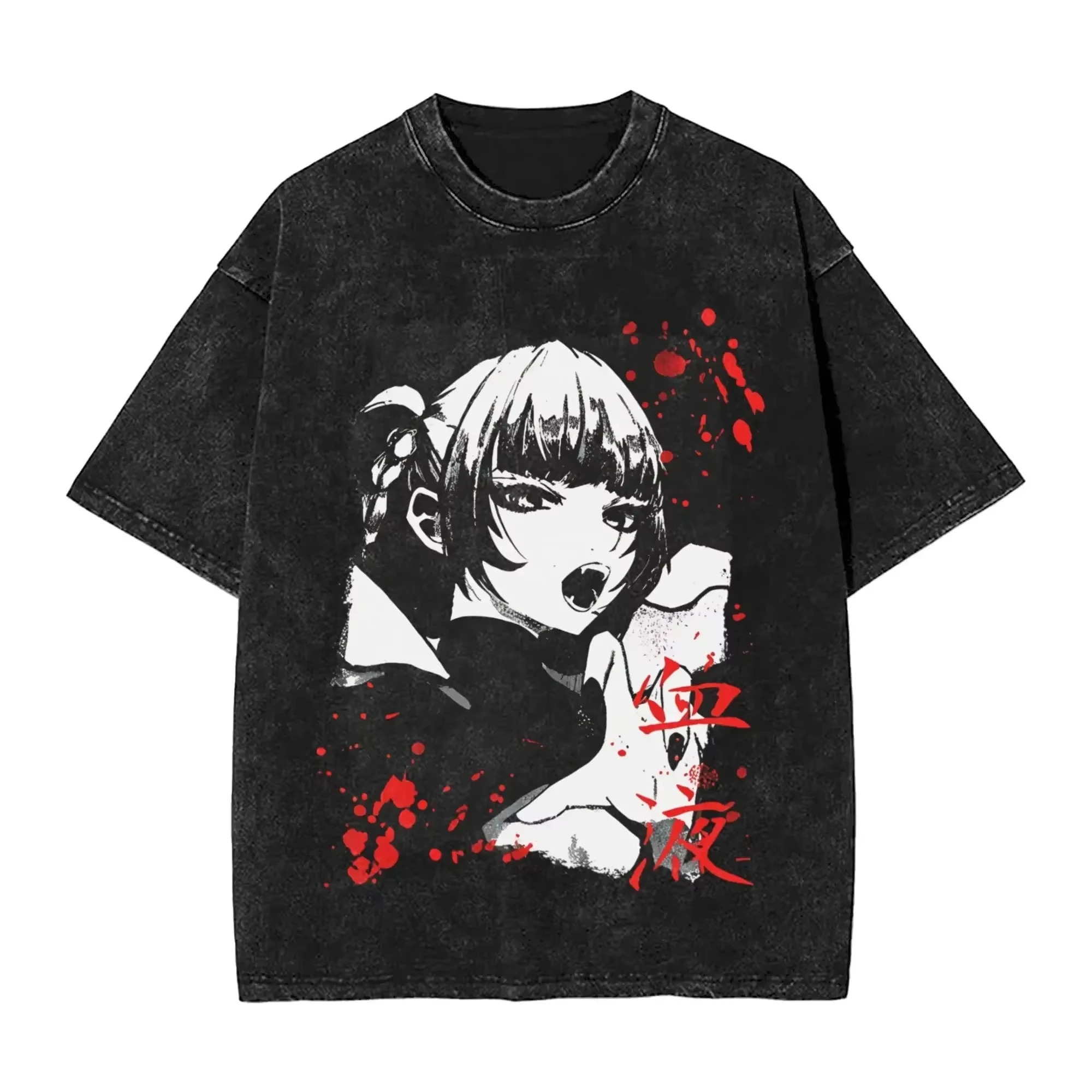 2026 Summer Oversized Streetwear Casual T-Shirt With Vintage Anime Pattern of Nazuna Nanakusa, Call of The Night T-shirt