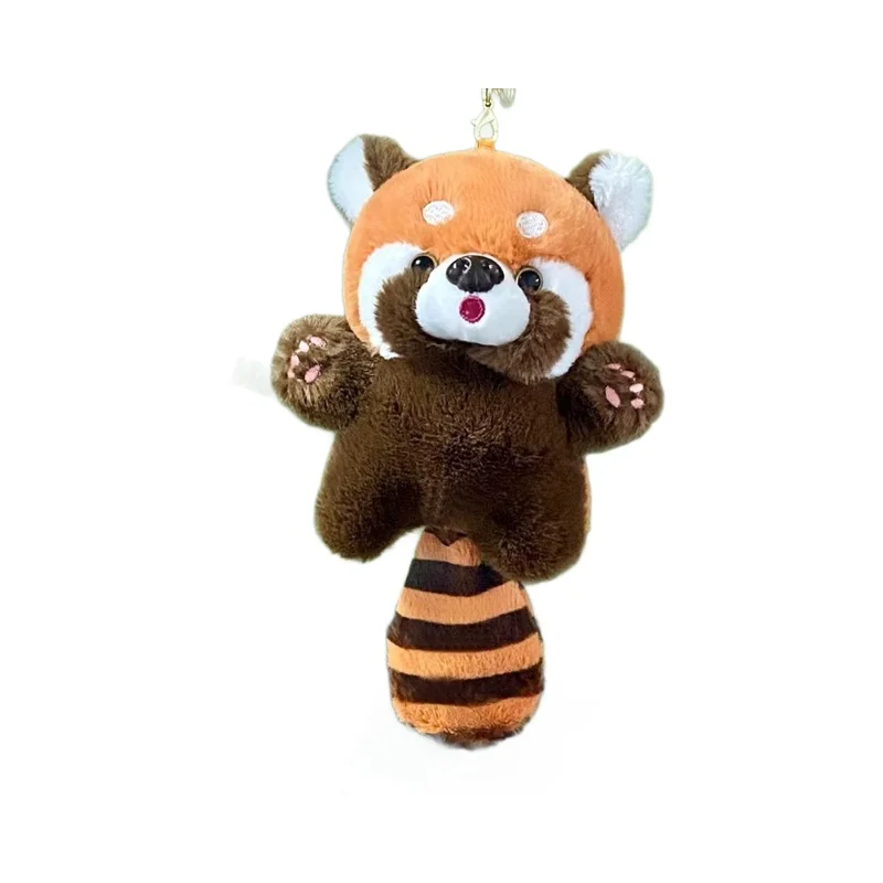 

Милая мультяшная красная панда, плюшевая игрушка, кулон, маленькая кукла-енот, брелок, кукла, игровая площадка, кукла