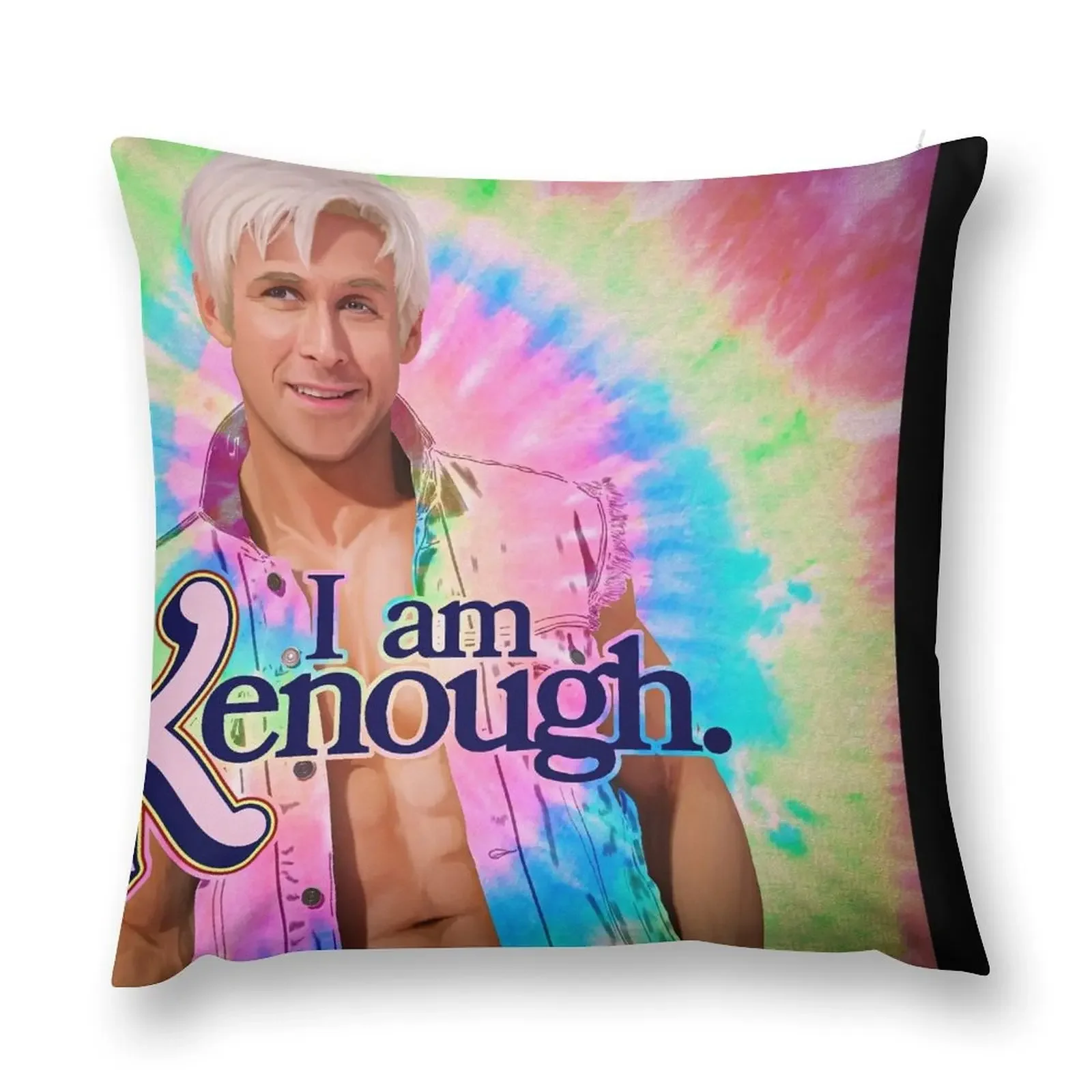 

I Am Kenough Rainbow Throw Pillow Christmas Pillow Marble Cushion Cover pillow