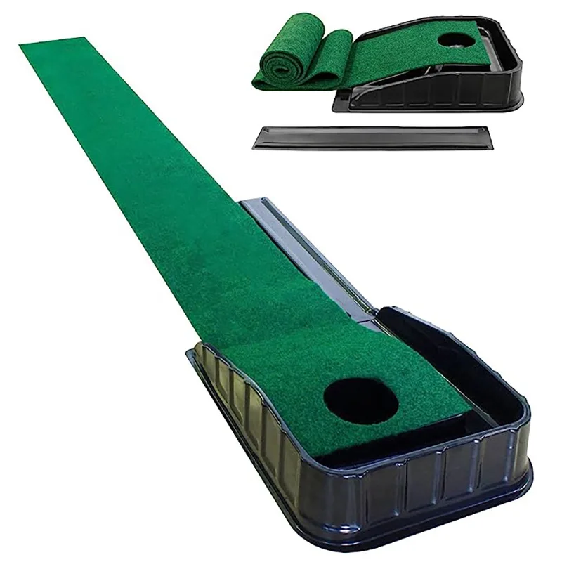 New golf putter trainer indoor automatic ball return training blanket Hitting mat Golf supplies