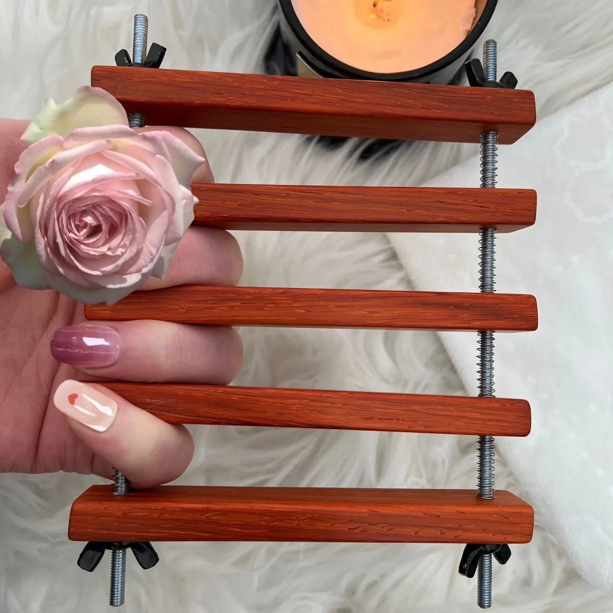 Adjustable Rosewood Finger Clamp Tool Adult Couple Role Play Game Prop Wooden Play Restraint Accessory