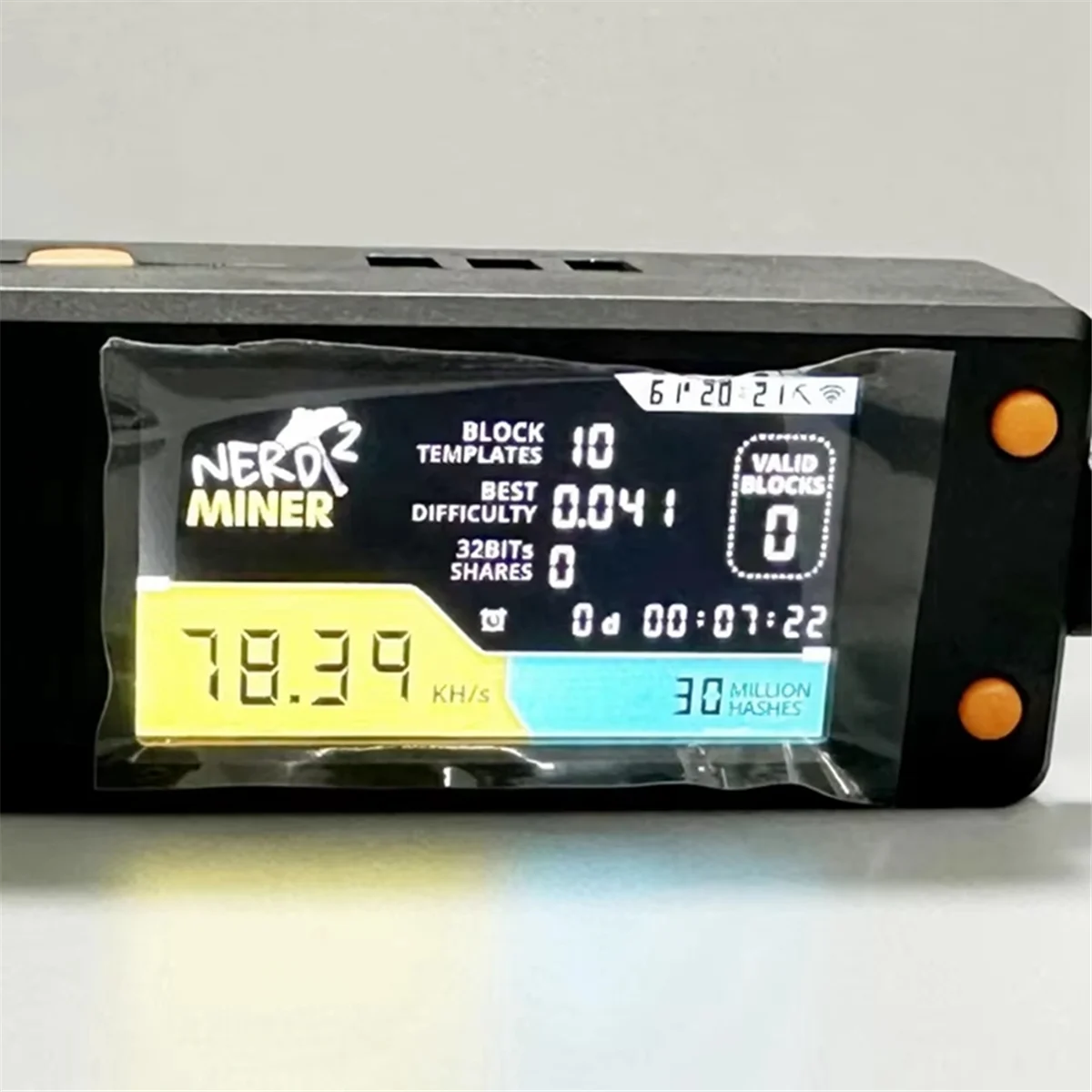 ABLK NerdMiner V2 78kh/S Хешрейт Bitcoin Nerd Miner BTC Lottery Miner Solo Btc Crypto Miner Машина для майнинга с дисплеем