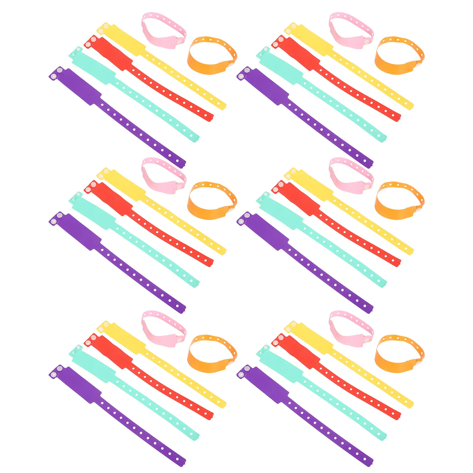

PVC Wristbands Disposable Colored Bracelet Cuff Identification Halloween Plastic Braclets Handwriting Comfortable Adjustable