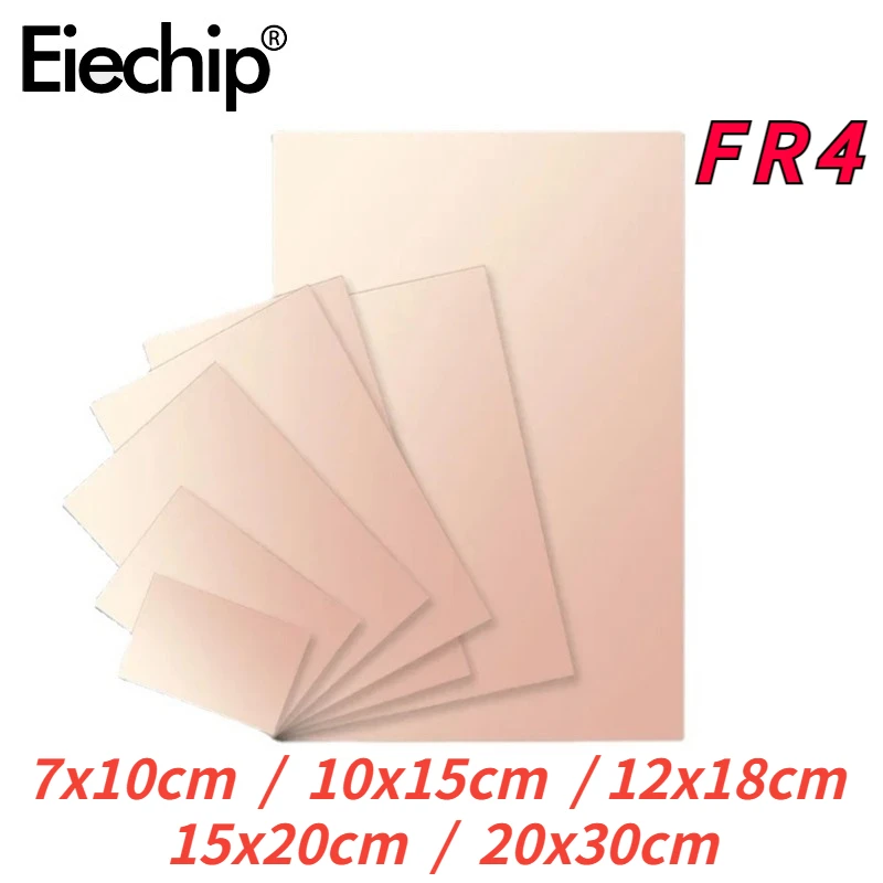 1PC jednostronna płytka drukowana z włókna szklanego pokryta miedzią FR4 płytka eksperymentalna 7x10cm 10x15cm 12x18cm 15x20cm 20x30cm DIY płytka drukowana