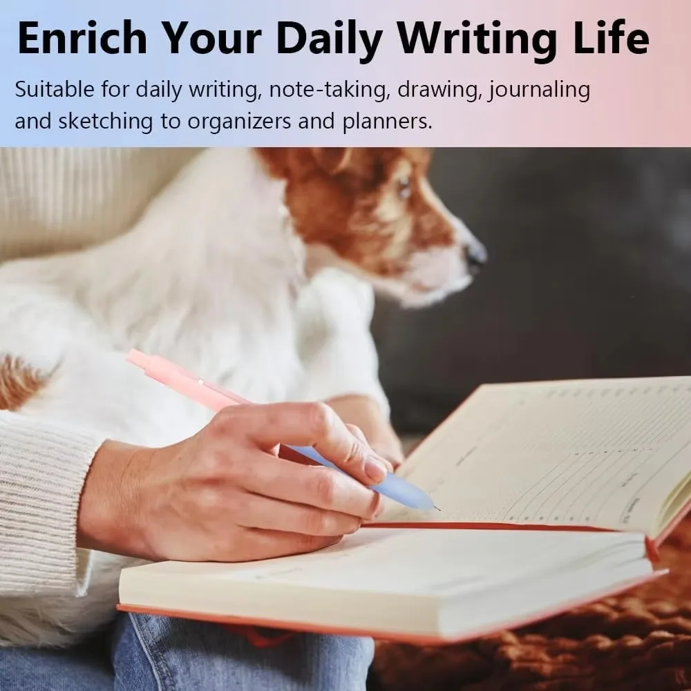 

5 шт. новые гелевые ручки с градиентом цвета Aurora, ручки с низким центром, гравитационная ручка для подписи, 0,7 мм, черная ручка