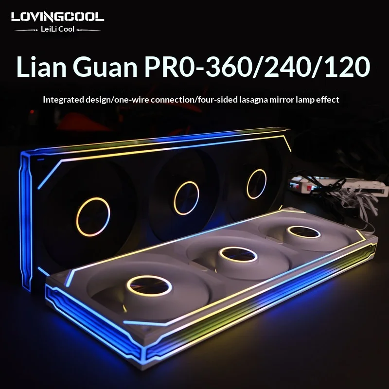 

Вентилятор для водяного охлаждения Fmouse Leiliku Prism Pro High Performance 240/360 с цифровым дисплеем, модульный кулер для настольных ПК и игровых корпусов