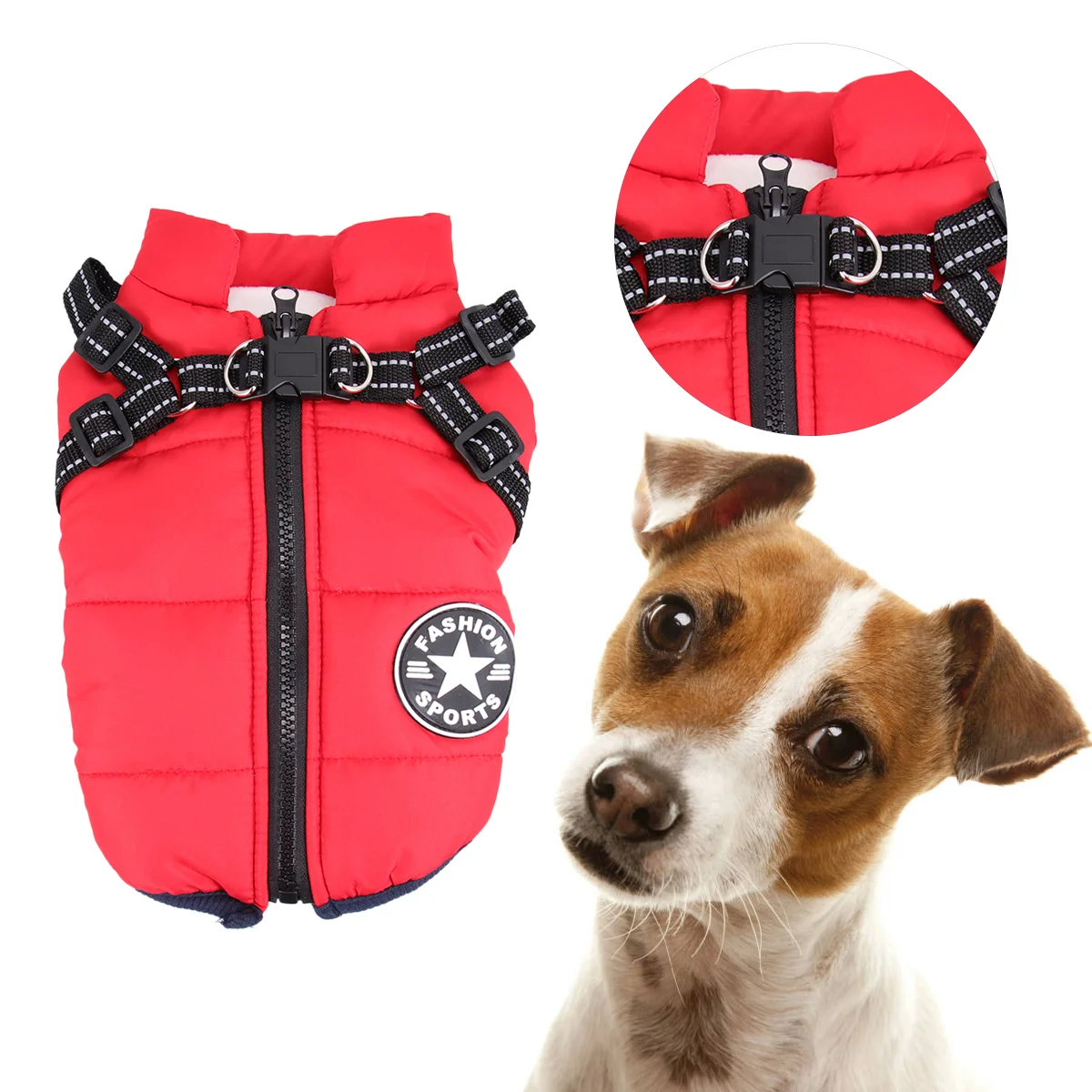 Two-legged Cotton Coat Dog Jacket for Small Medium Large Dogs Cloth Pet Winter Vest One Body