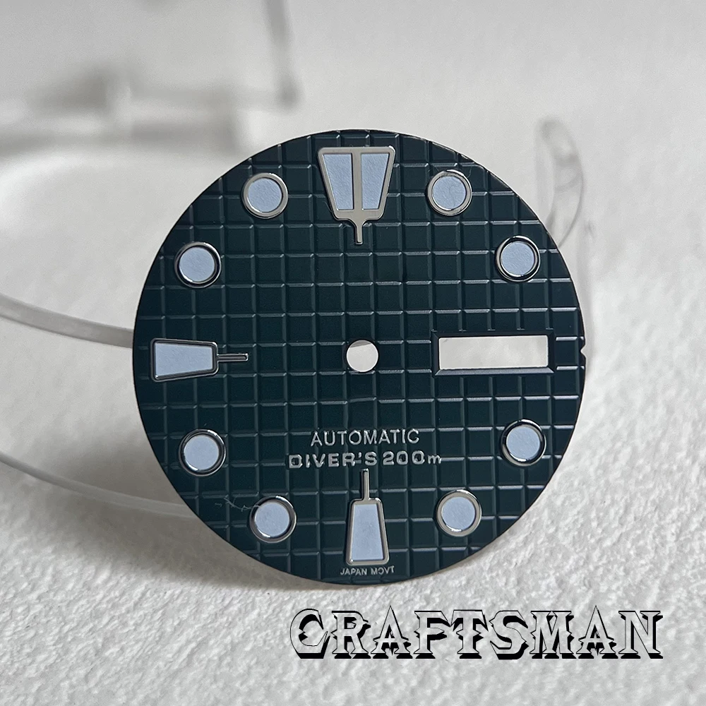 Accessori per quadrante dell'orologio a forma di waffle 3D da 28,5 mm adatti per accessori di tendenza per la modifica del quadrante del movimento dell'orologio NH36 NH35