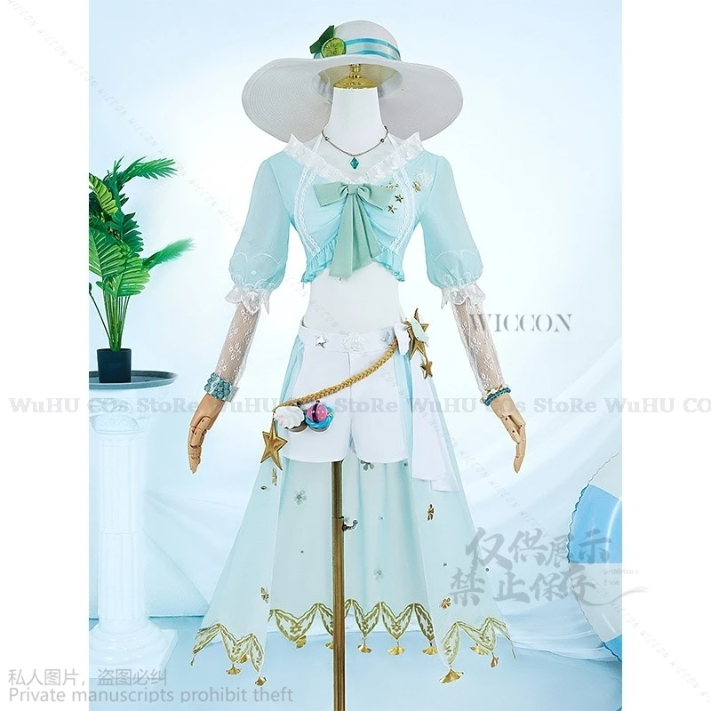 أنيمي لعبة الهوية الخامس ديمي بوربون نادل ملح البحر خاص تأثيري حلي كوس الباروكات زي حفلة الهالوين لعب دور الملابس