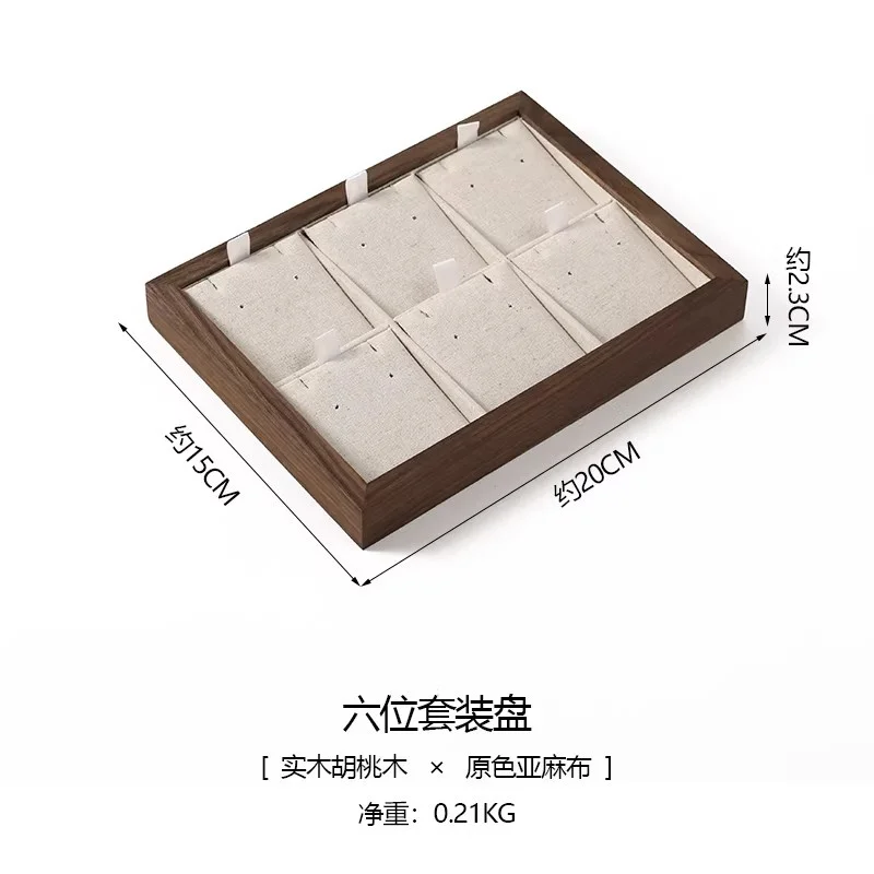 Wooden Jewelry Tray with Lid Bracelets Earrings Rings  Display Rack Necklaces Brooch cufflinks Accessories Organizer