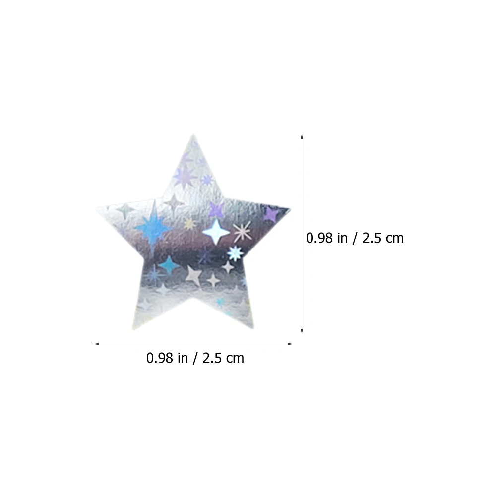 

4pcs 4 Rolls Star Stickers Self-Adhesive Gift Wrapping Sealing Packaging Decorative Shiny Waterproof Classroom Supplies