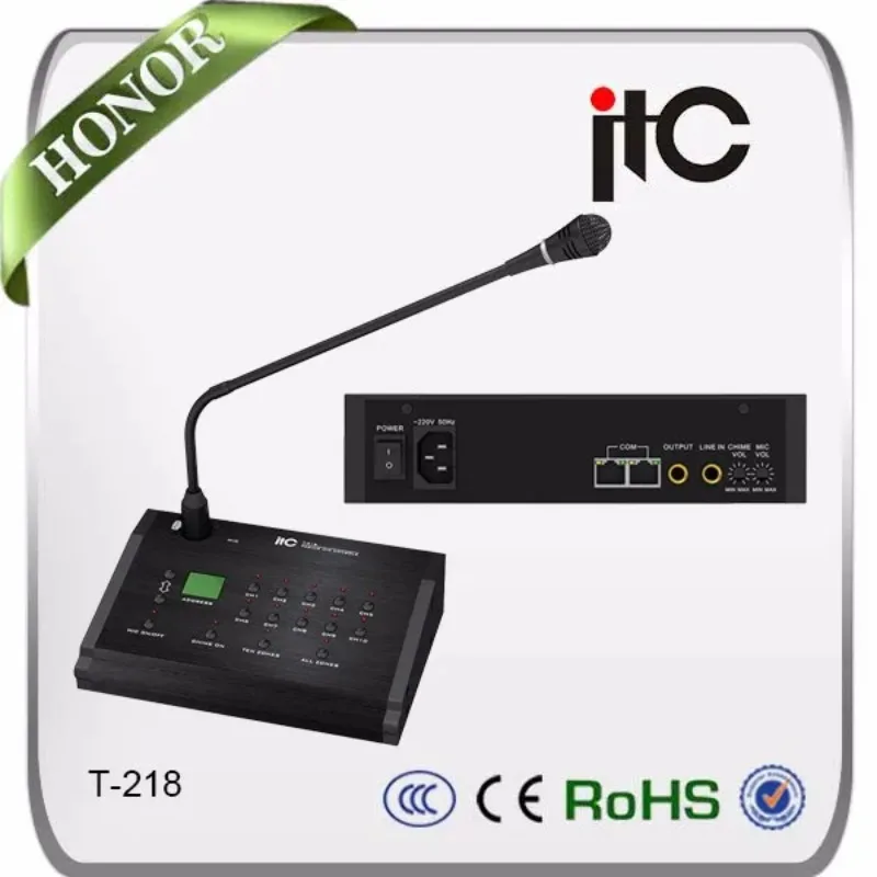 Sistema PA ITC a 16 zone Audio elettronico Indirizzo pubblico Sistema audio professionale Altoparlante Interfono IP Soluzione sistema PA per chiesa scolastica