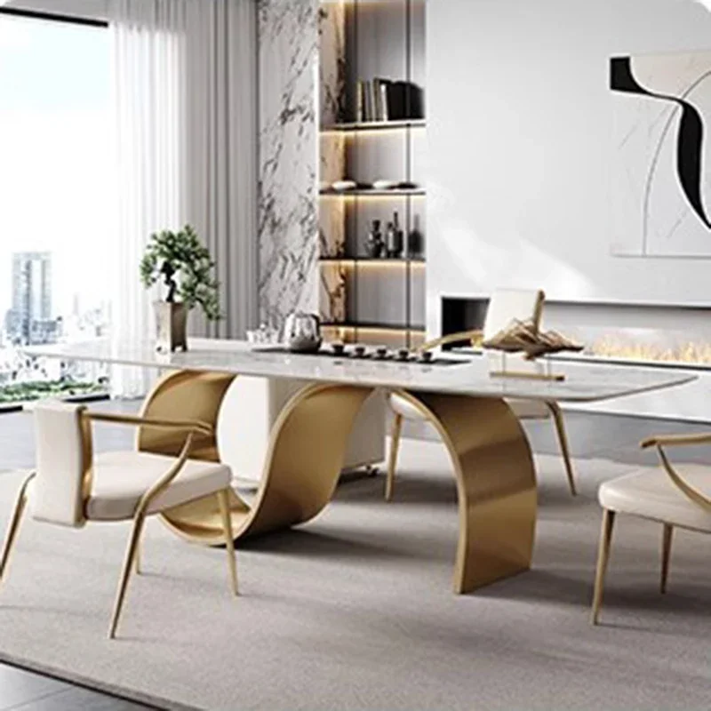Luxury Gorgeous Dining Tables and Chair Simple Big Family Dinner Dining Table Large Household 테이블 Mesas De Comedor Furniture
