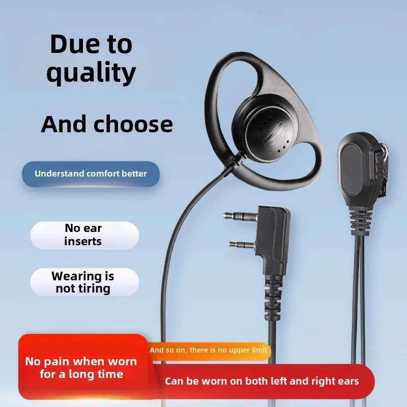 

New Baofeng D earphones KM head with microphone, suitable for Baofeng 888S UV-5R UV-5RH, walkie talkie earphone accessories.
