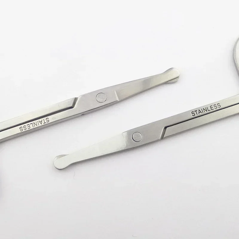 Pinzette rotonde di sicurezza per capelli pinzette per sopracciglia ciglia forbice Manicure Cutter strumento per unghie strumenti per la depilazione in acciaio inossidabile