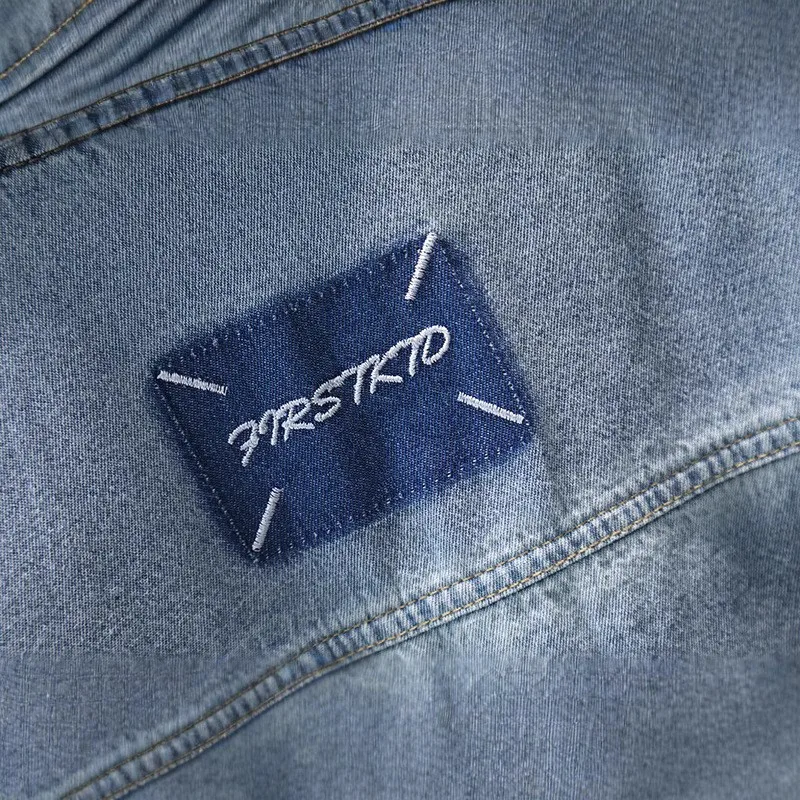 سترة أطفال أولادي y2k من قماش الدنيم موضة كورية للأطفال ملابس هيب هوب كلاسيكية مطرزة بحروف جينز معطف علوي سميك للأطفال