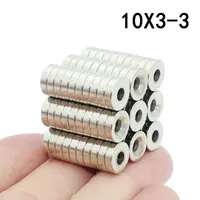 10-50 Pcs 10x3-3 Neodymium Magnet 10mm X 3mm Hole 3mm N35 NdFeB Round Super Powerful Strong Permanent Magnetic Imanes Magnets