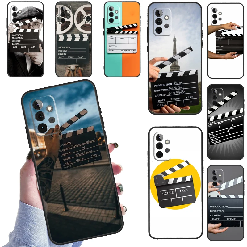 Film Clapperboard Clapper Board Soft Silicone Cover For Samsung A72 A52 A42 A32 A22 A12 A52S A21S A51 A71 A40 A50 A70 Case