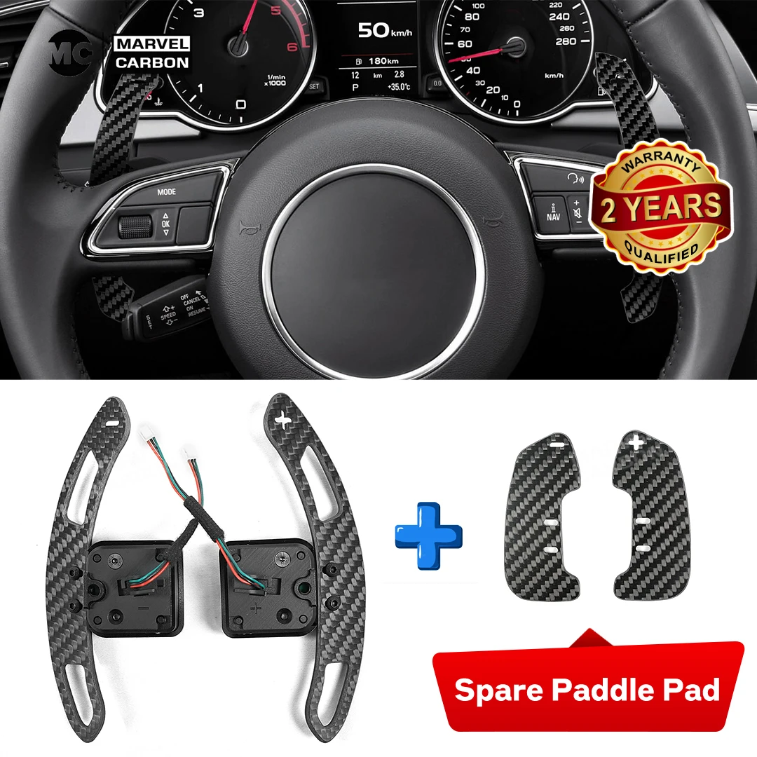 Carbon Fiber Magnetic Paddle Shifter For Audi B8 B8.5 Series  A1 A3 A5 A8 Q2 Q3 Q4 Q5 Q7 Q8 S1 S2 S3 S4 S5 SQ5 RS3 RS4 RS5 RSQ5