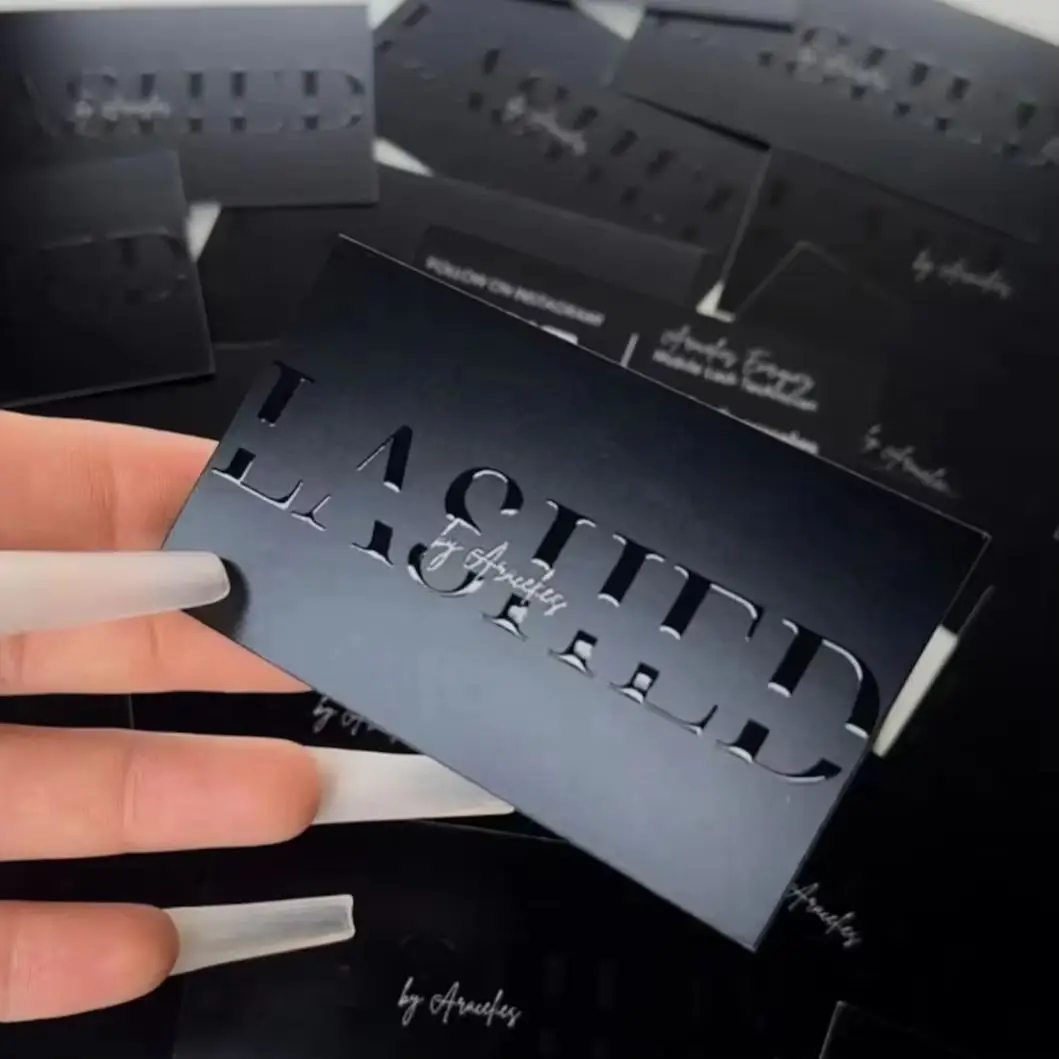 

Custom Glossy Embossed Business Card for Beauty Salon Lash Hair Makeup Card Design Editable Customizeable Estheticians UV cards