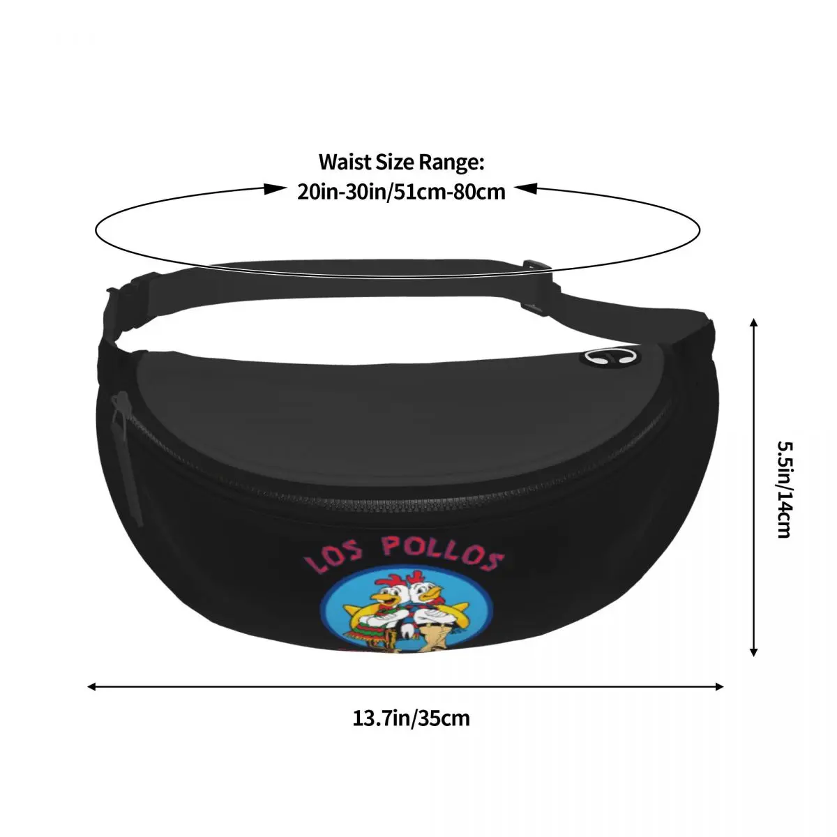 Los Pollos Hermanos Breaking Bad Fanny Pack Voor Vrouwen Mannen Kip Brothers Crossbody Heuptas Reizen Wandelen Telefoon Geld Zakje