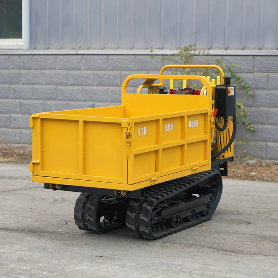 تخصيص الزاحف نقل صغير الزاحف شاحنة قلابة 0.5 طن الهيدروليكية تفريغ بستان مزرعة جميع التضاريس شاحنة قلابة صغيرة