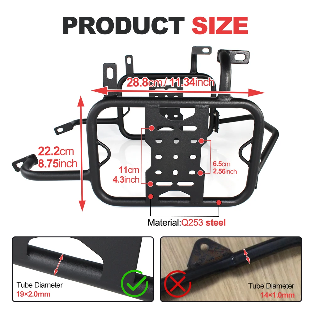 Aftermarket Fit For Honda XL 750 Transalp E-Clutch XL750 Motorcycle Saddlebag Bracket Pannier Rack Side Carrier Panniers Racks