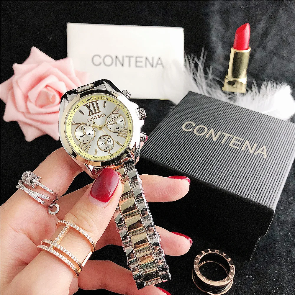 High Quality New Luxury Women's Quartz Stainless Steel Watch, Fashionable And Casual Waterproof Crystal Simple Women's Watch