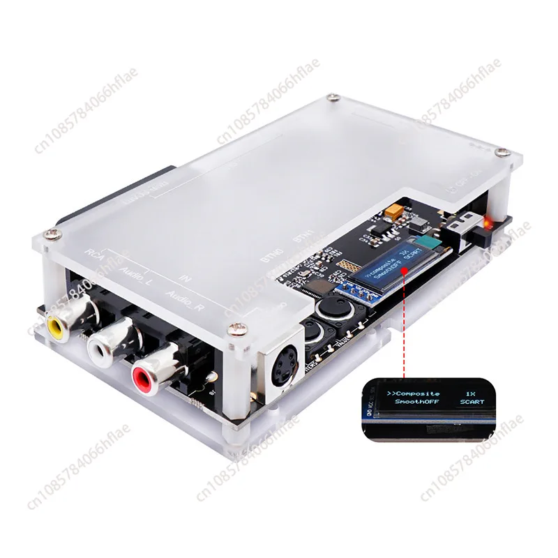 

For OSSC high-resolution video converter add-on board AV with S-video input Scart and component video output
