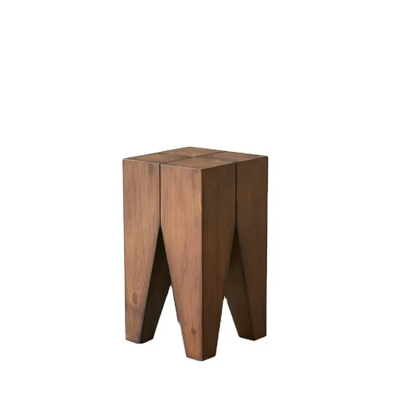 Modern Solid Wood Stool for Hotel Office Building Living Room and Kitchen Durable Wooden Chair Stool Furniture