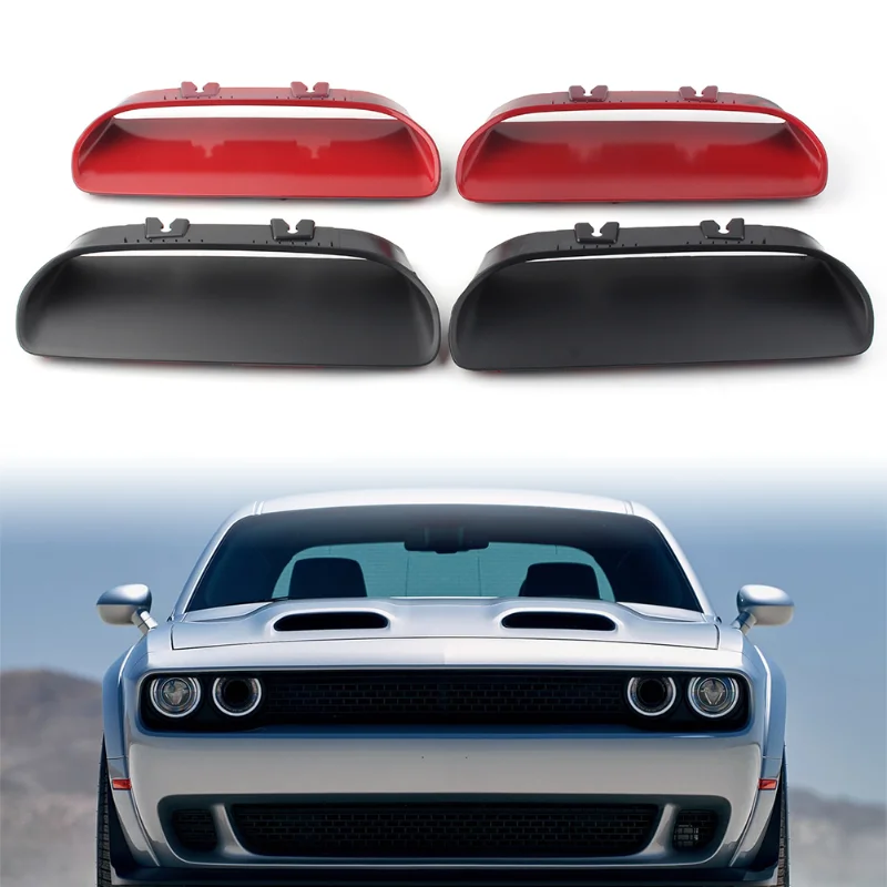 

2pcs For Dodge Challenger Redeye 2019-2020 Car Hood Bezels Front Grille Trim 68378081AB 68378080AB