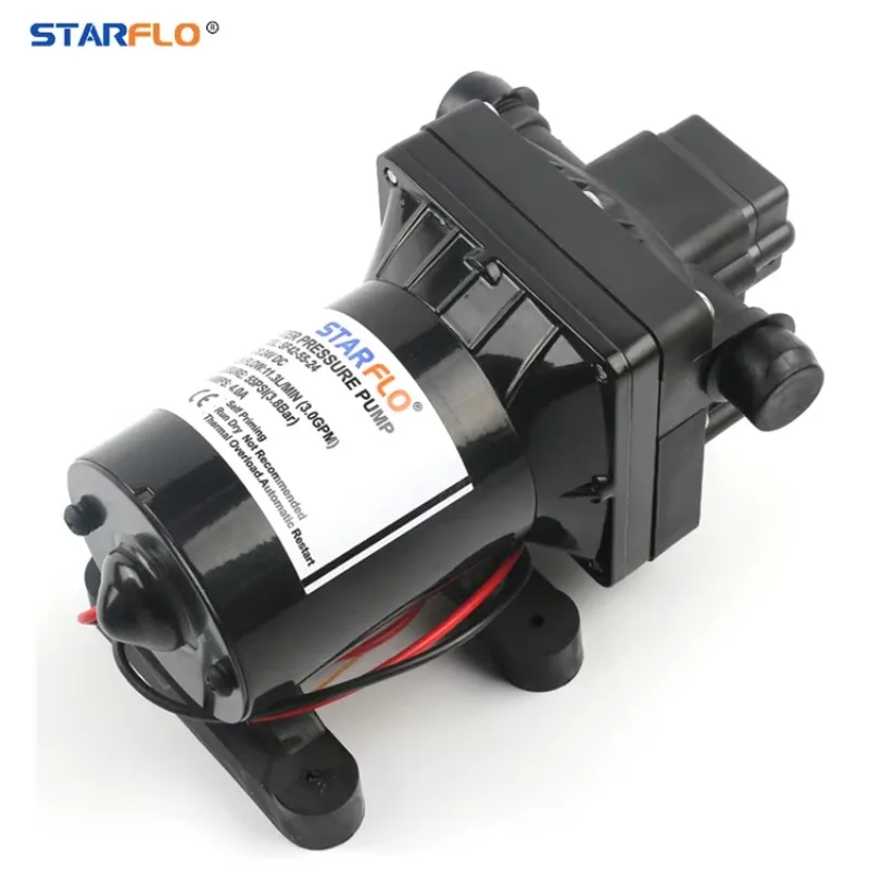 STLL SF42-55-24 DC 55PSI Electric Mini Marine Membrane Low Pressure Pump 11.3LPM/3.0GPM Diaphragm Mini Dc Motor Water Pu