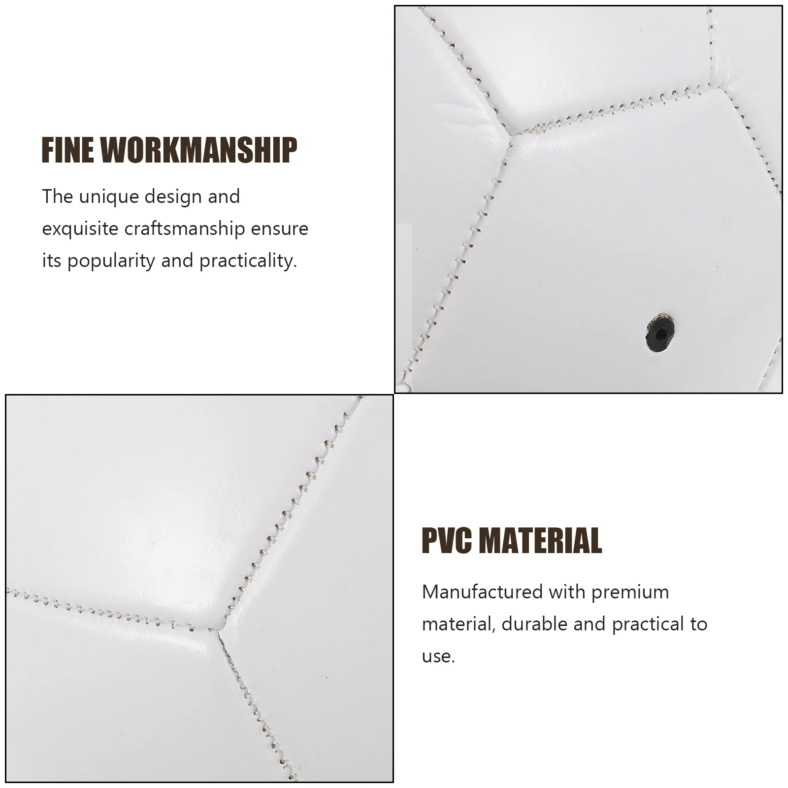 

Pure White Football Plain Footballs Kids Soccer Fussball Training Painted Fusball