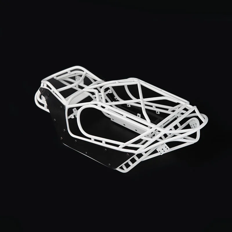 Red Flame Simulated Metal Pipe Frame Ghost Hollow Steel Pipe for 1/10 RC Crawler Car AXIAL 90018 90031 90045 90048 90053 Chassis