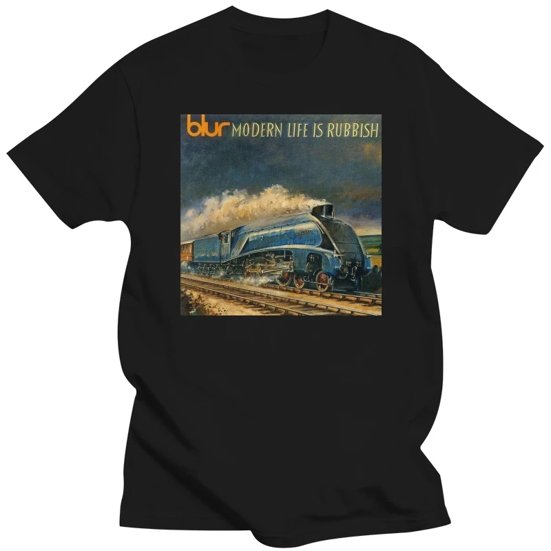 New Blur Modern Life Is Rubbish Rock Band Men Black T-Shirt Size S-3XL T Shirt O-Neck Fashion Casual High Quality Print T Shir