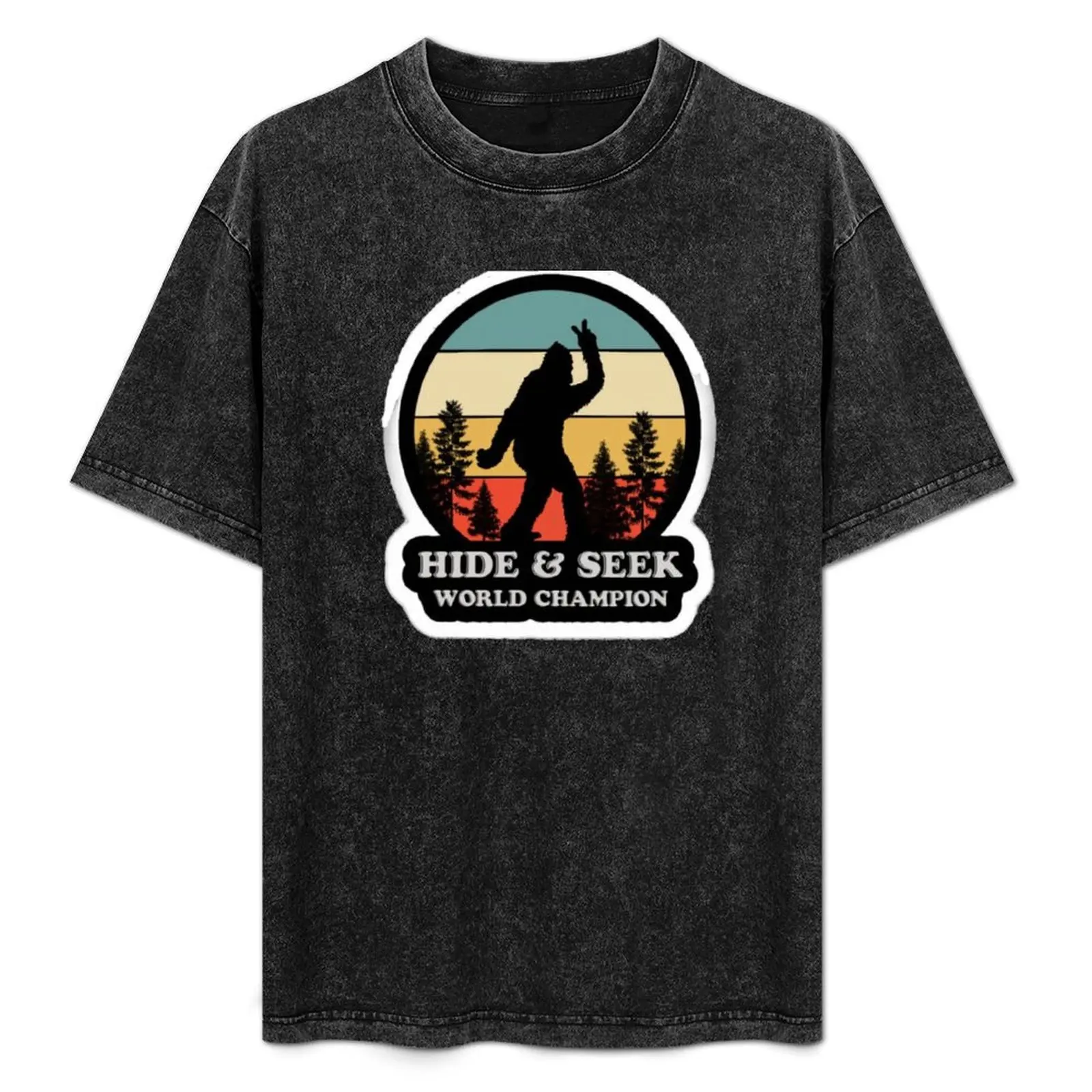 

Bigfoot Hide and Seek Novelty Graphic Sarcastic Mens Very Funny T-Shirt custom t-shirts cute tops men clothings