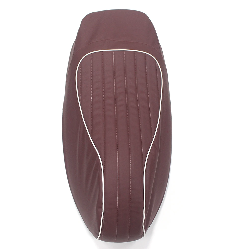 Motorcycle Cushion Cover Saddle PU Seat Cover for GTS300 300(Red-Brown)