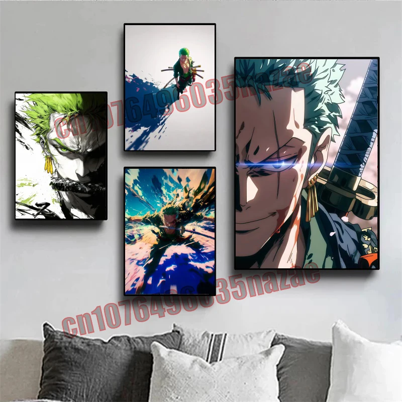 

Classic Cartoon One Piece Luffy Poster Art Home Room Wall Decoration, Buffet Restaurant, Bar, Wall Decor Printed Canvas Painting