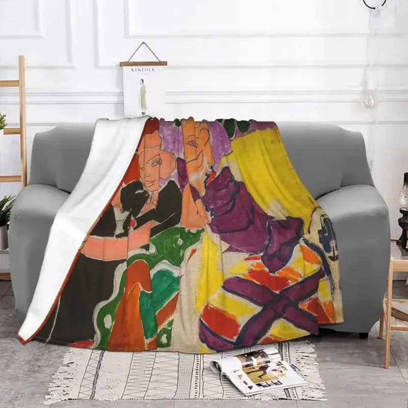 Henri Matisse Blankets The Conversation Wool Throw Blanket Summer Autumn Winter Decoration Soft Warm Bedspreads