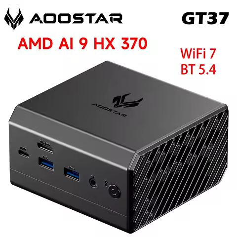 AOOSTAR GT37 AMD Ryzen&trade; AI 9 HX 370(up to 5.1GHz,80 TOPS) Mini PC LPDDR5X 32GB 8000MHz OCulink USB4 WiFi7 BT5.4 Gaming Computer