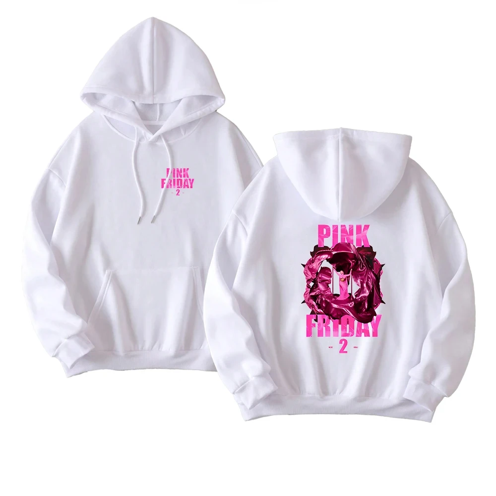 Nicki Minaj Pink Friday 2 Album Merch Hoodies Winter Hooded Sweet Streetwear Long Sleeve New Logo Sweatshirt Y2K