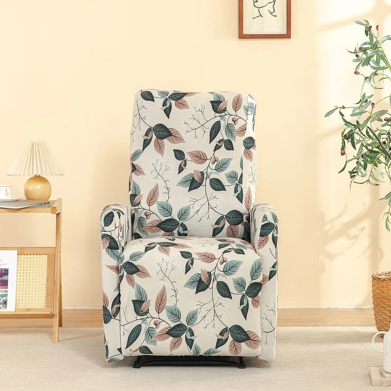 Printed Elastic Recliner Chair Cover 1set Recliner Sofa Slipcover Couch Cover Armchair Slipcovers for Living Room Home Decor