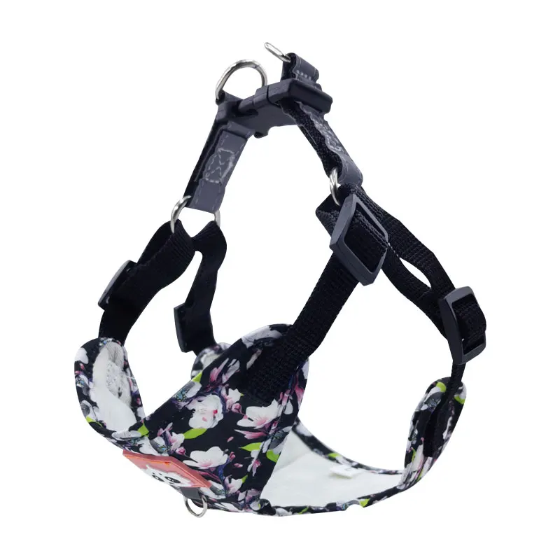 Peitoral para cão com flores, ajustável e respirável_voghion.com
